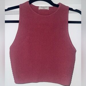 Babaton Mauve Ribbed Tank Top